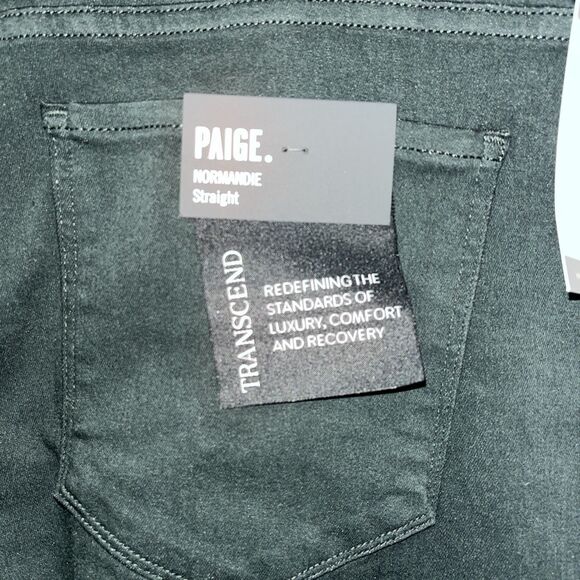 Paige Jeans Normandie Winter Pine Green Men's Jeans Size 36 NWT - Picture 5 of 7
